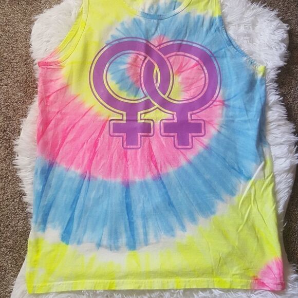 Port & Company tie dye female tank top Medium - Picture 5 of 6